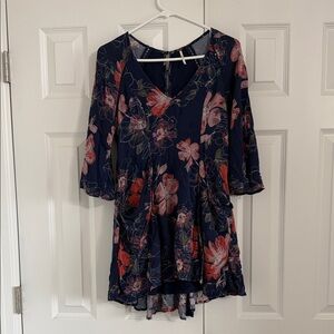 Free People Navy Floral Dress